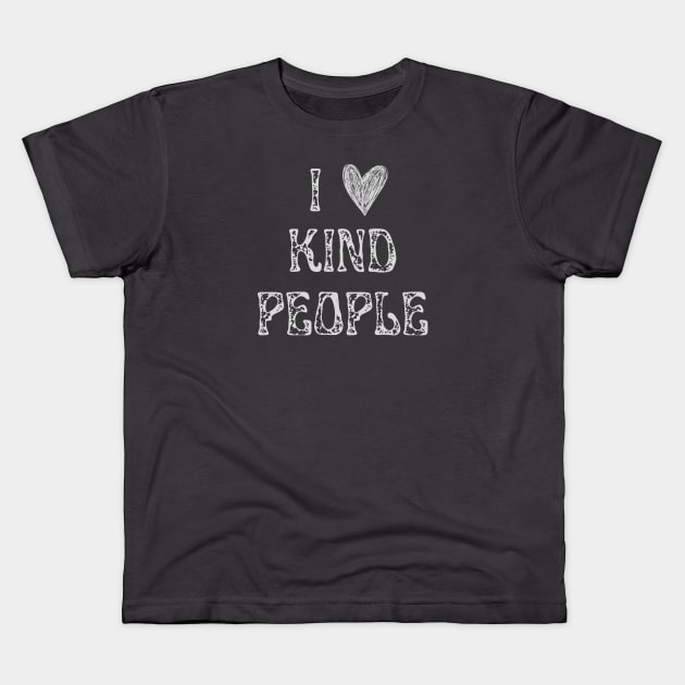 I Love Kind People (square) Kids T-Shirt by Amanda Rountree & Friends